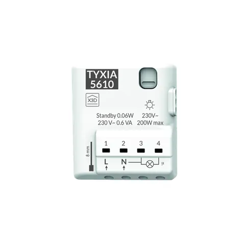 Tyxia 5610 — récepteur radio pour commande marche/arrêt d'éclairage